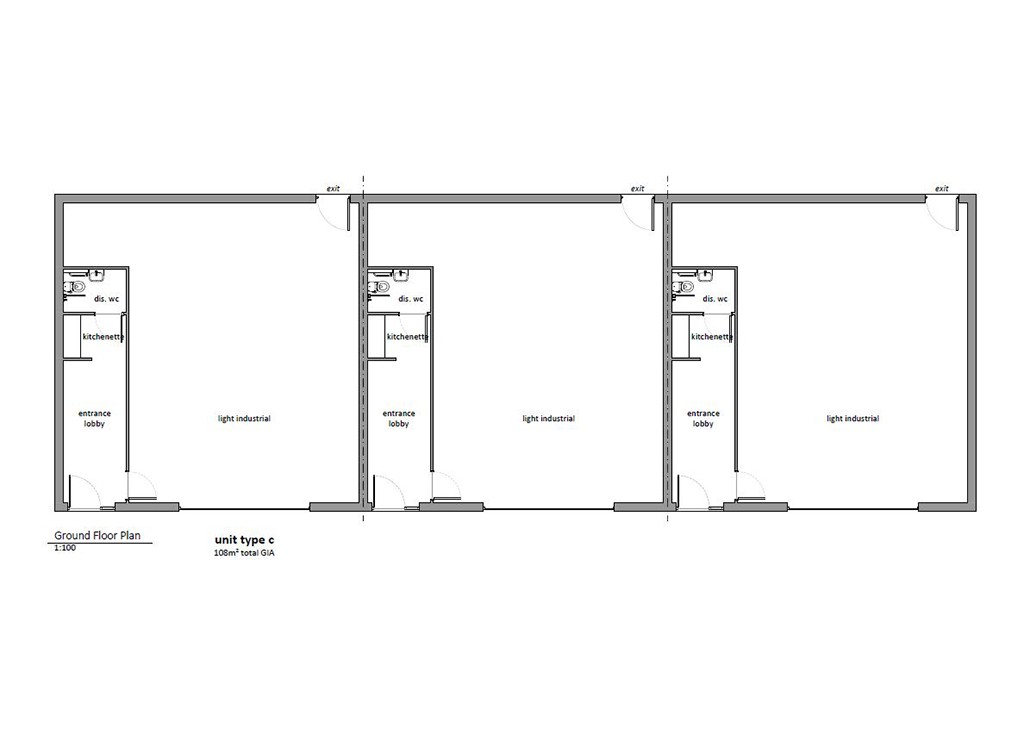 Lot: 52 - FREEHOLD SITE WITH PLANNING FOR 17 EMPLOYMENT UNITS - Floor Plans - Type C